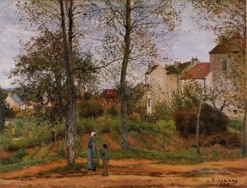 地味なシーン Painting - ルーブシエンヌ近くの風景 2 1870 カミーユ ピサロ